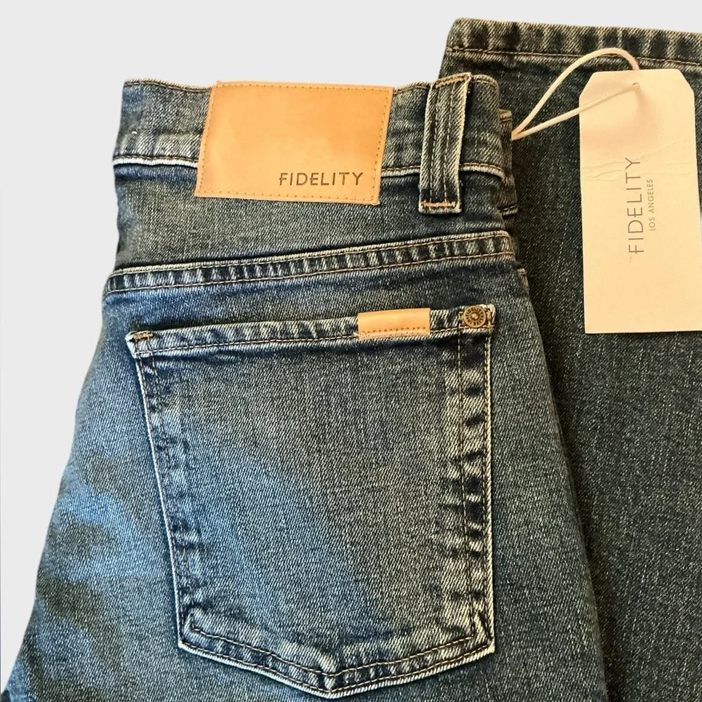 Fidelity Relaxed Straight Jeans 32x34 Made USA Premium Denim NWT